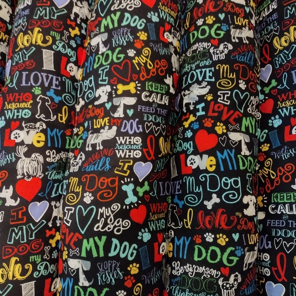 Pet Dog Bolster Bed Fot Travel  in Black Colorful Print - Picture 3 of 3